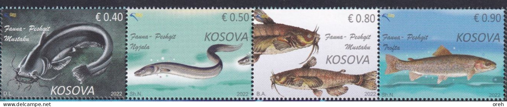 KOSOVO 2022,FAUNA,FISHES,,MNH - Kosovo