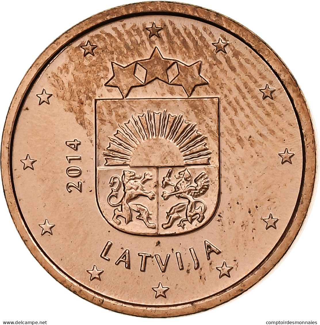 Lettonie, Euro Cent, 2014, Stuttgart, SUP+, Cuivre Plaqué Acier, KM:150 - Lettland