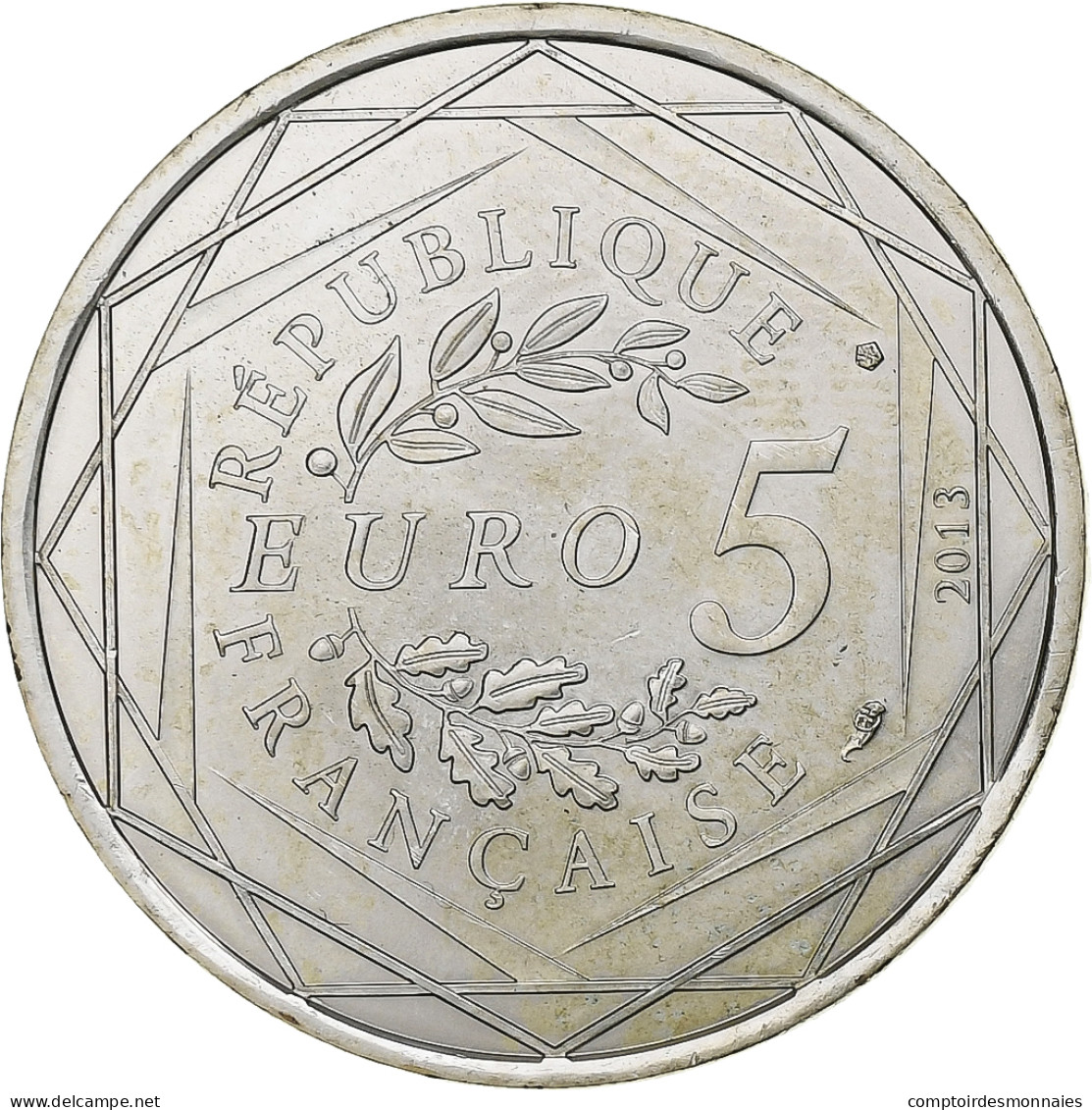 France, 5 Euro, Liberté, 2013, Paris, SUP, Billon, KM:1284 - France