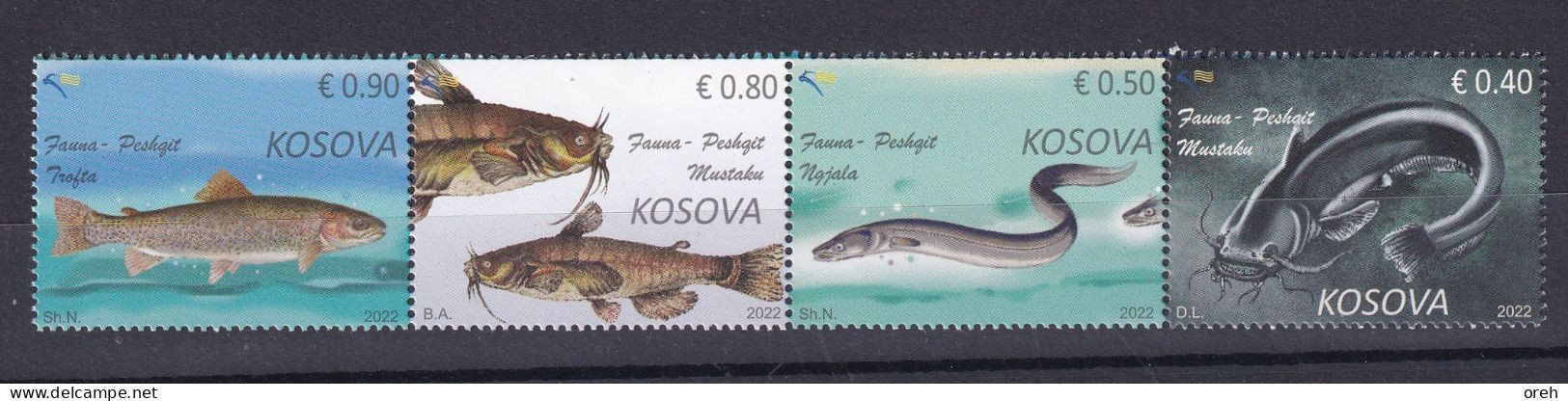 KOSOVO 2022,FAUNA,FISHES,,MNH - Kosovo