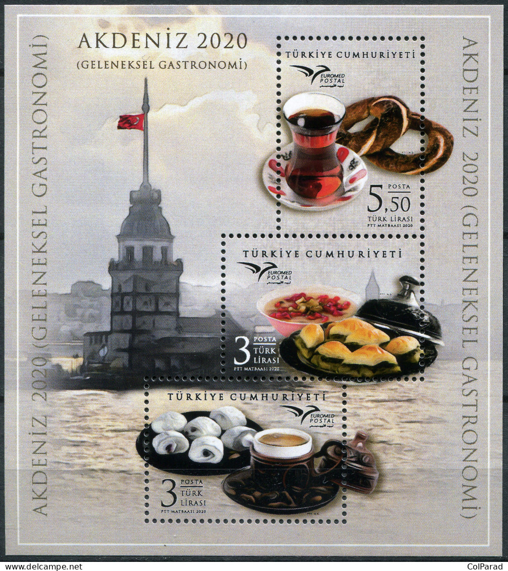 TURKEY - 2020 - SOUVENIR SHEET MNH ** - Traditional Gastronomy - Unused Stamps