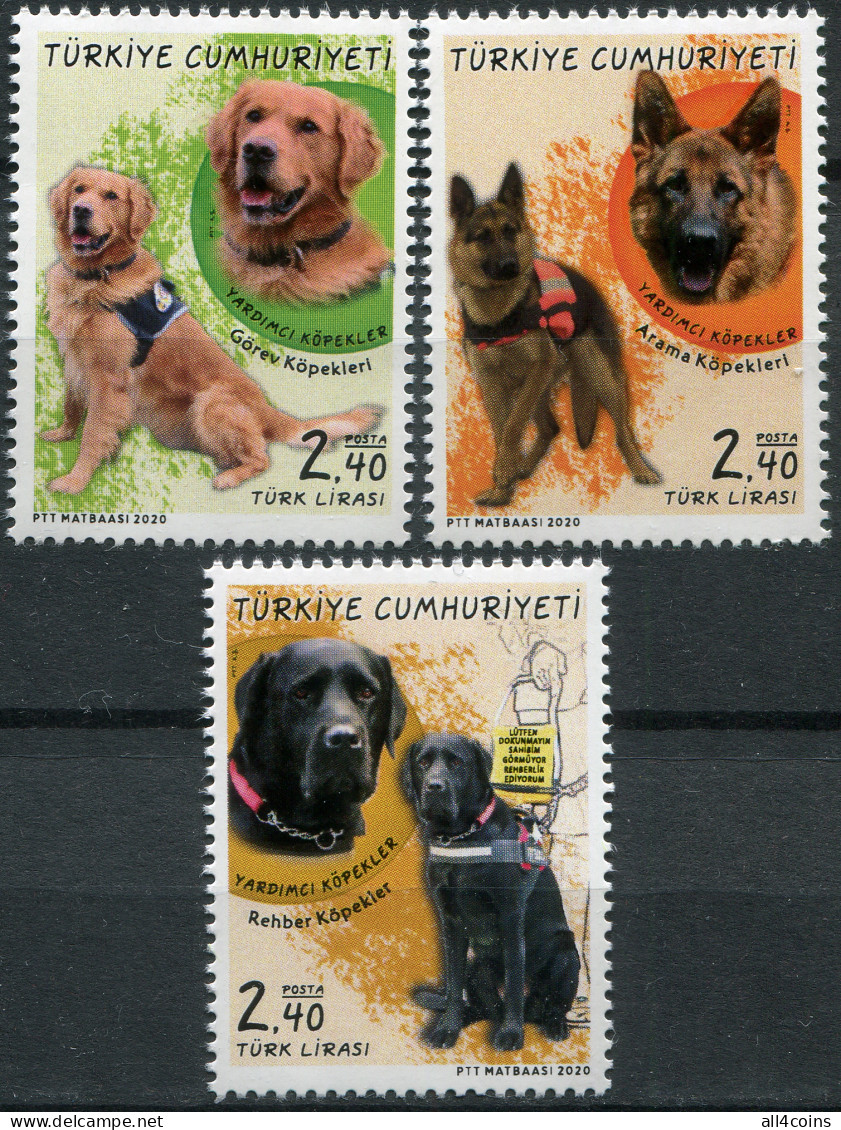 Turkey 2020. Service Dogs (MNH OG) Set Of 3 Stamps - Ungebraucht
