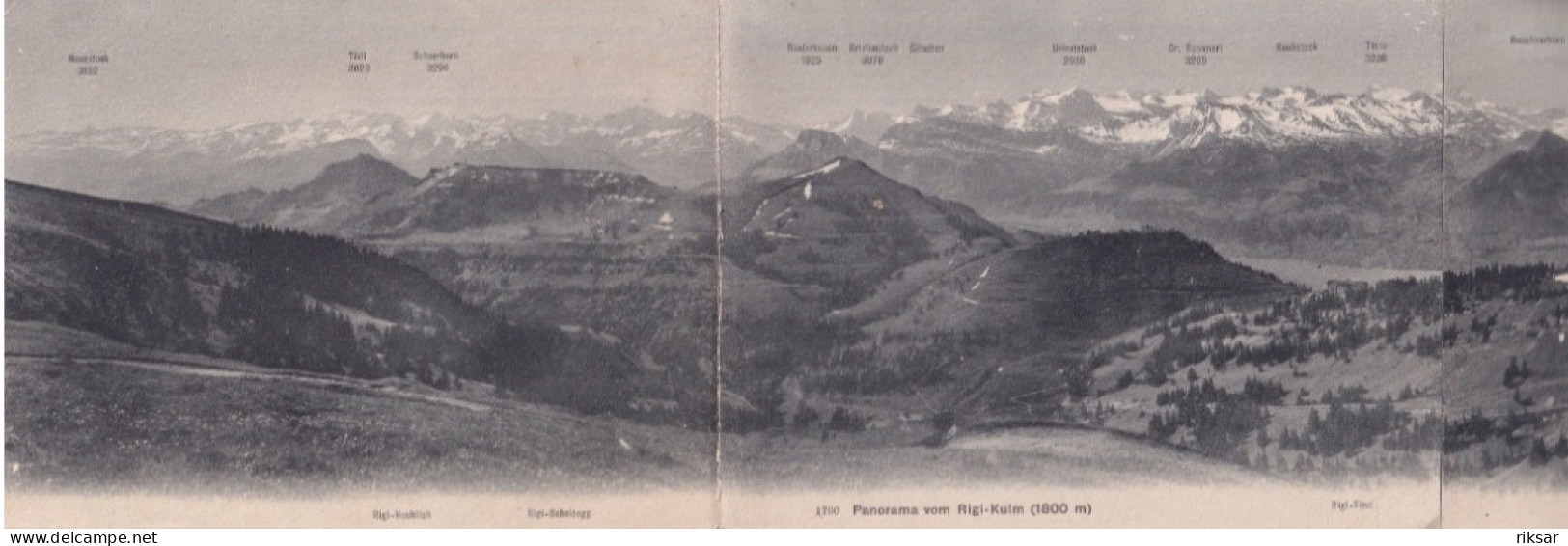 SUISSE(RIGI) CARTE PANORAMIQUE 4 VUES - Andere & Zonder Classificatie