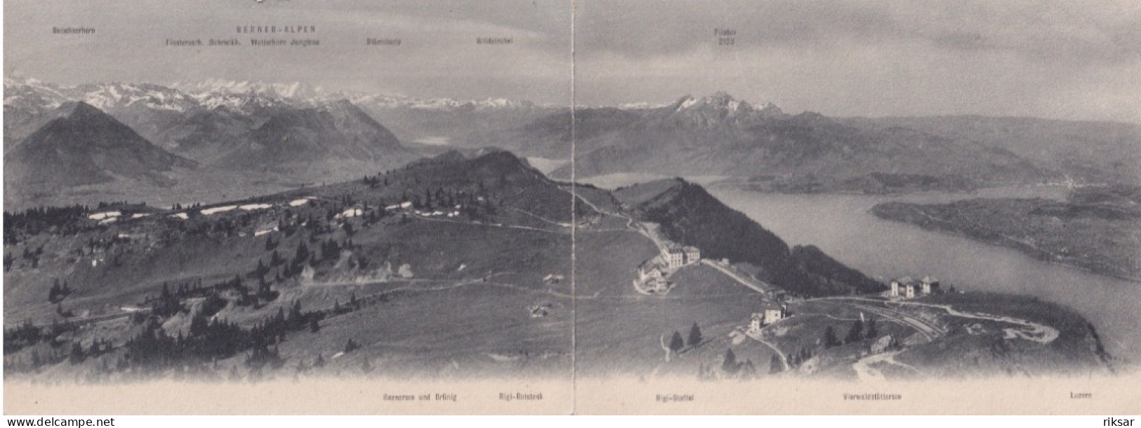 SUISSE(RIGI) CARTE PANORAMIQUE 4 VUES - Andere & Zonder Classificatie