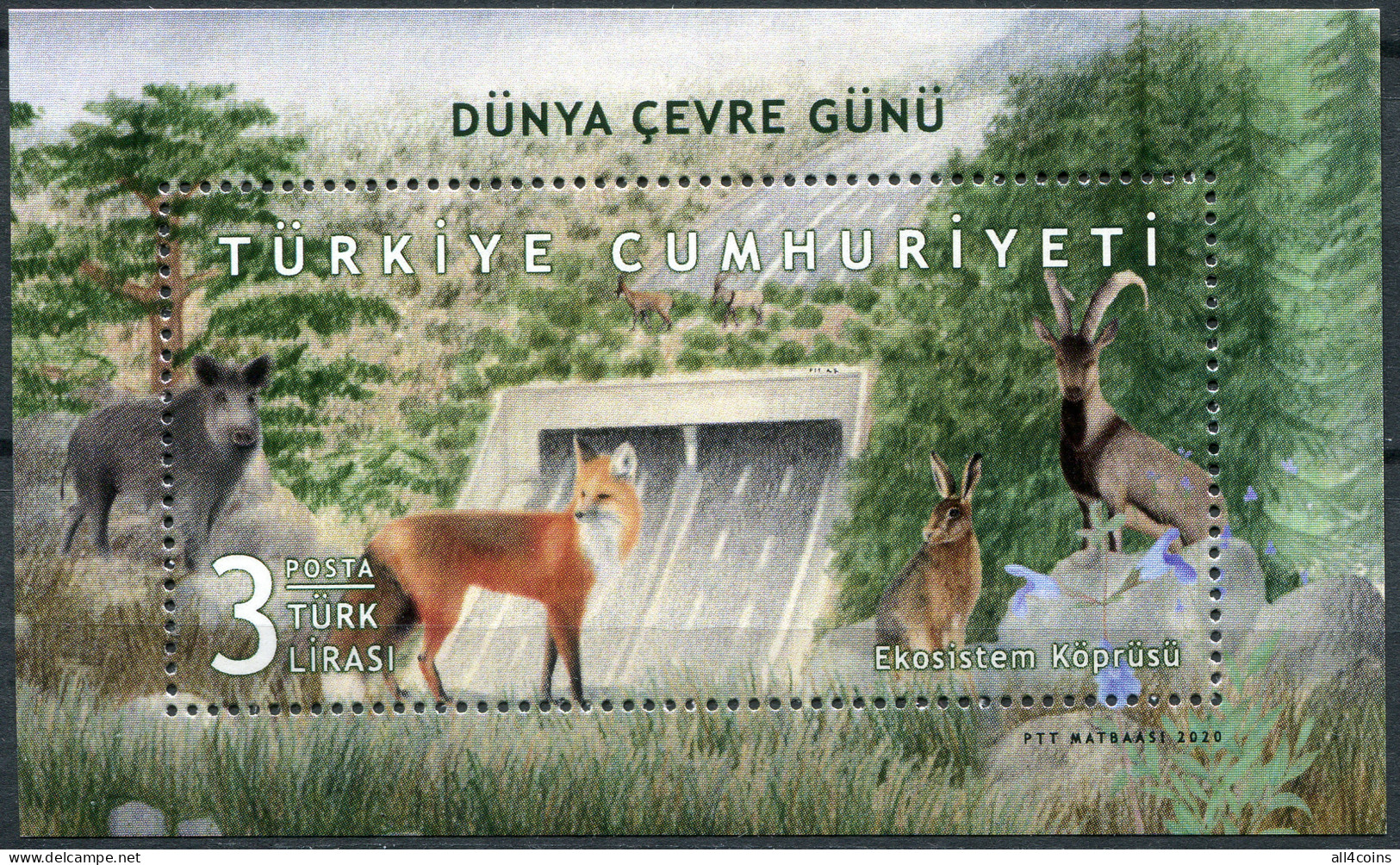 Turkey 2020. World Environment Day (MNH OG) Souvenir Sheet - Ungebraucht