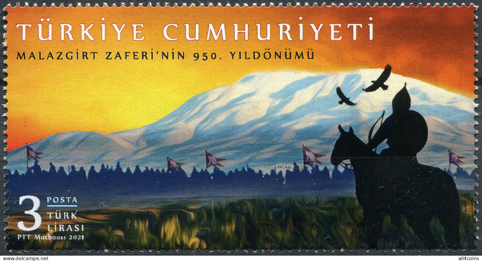 Turkey 2021. 950th Anniversary Of The Battle Of Malazgirt (MNH OG) Stamp - Nuevos
