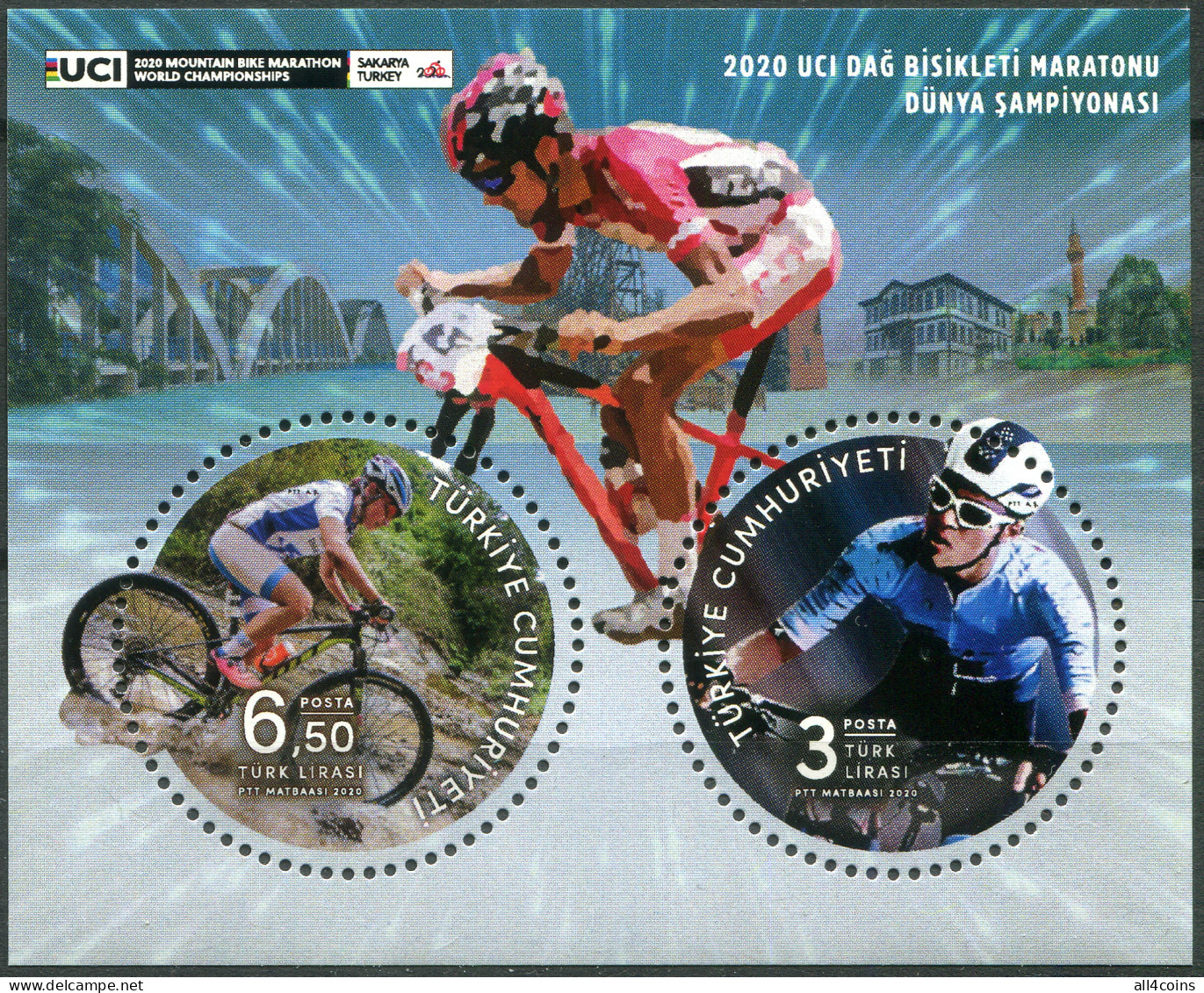 Turkey 2020. World Mountain Biking Championships - Sakarya (MNH OG) S/S - Unused Stamps