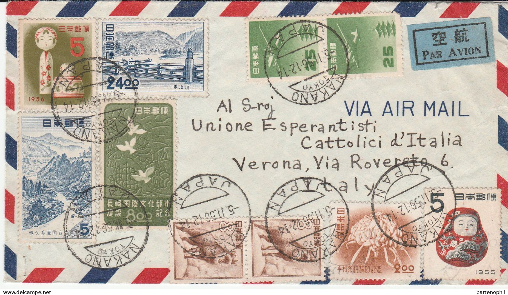 Japan Giappone 1956  - Postal History  Postgeschichte - Storia Postale - Histoire Postale - Lettres & Documents