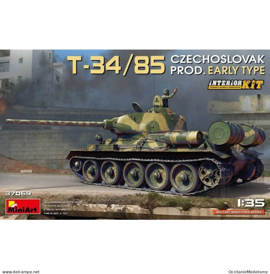 Miniart - CHAR T-34/85 Czechoslovak Prod. Early Type Maquette Réf. 37069 Neuf NBO 1/35 - Military Vehicles