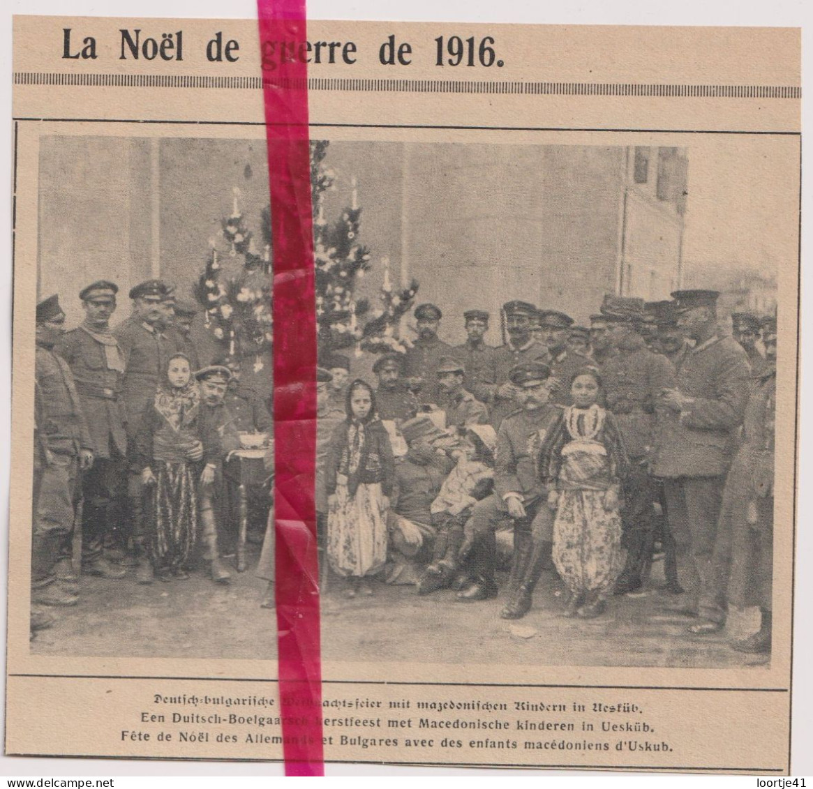 Oorlog Guerre 14/18 - Kerstmis In Uesküb  Noël En Usküb; Macedonie - Orig. Knipsel Coupure Tijdschrift Magazine - 1916 - Non Classés