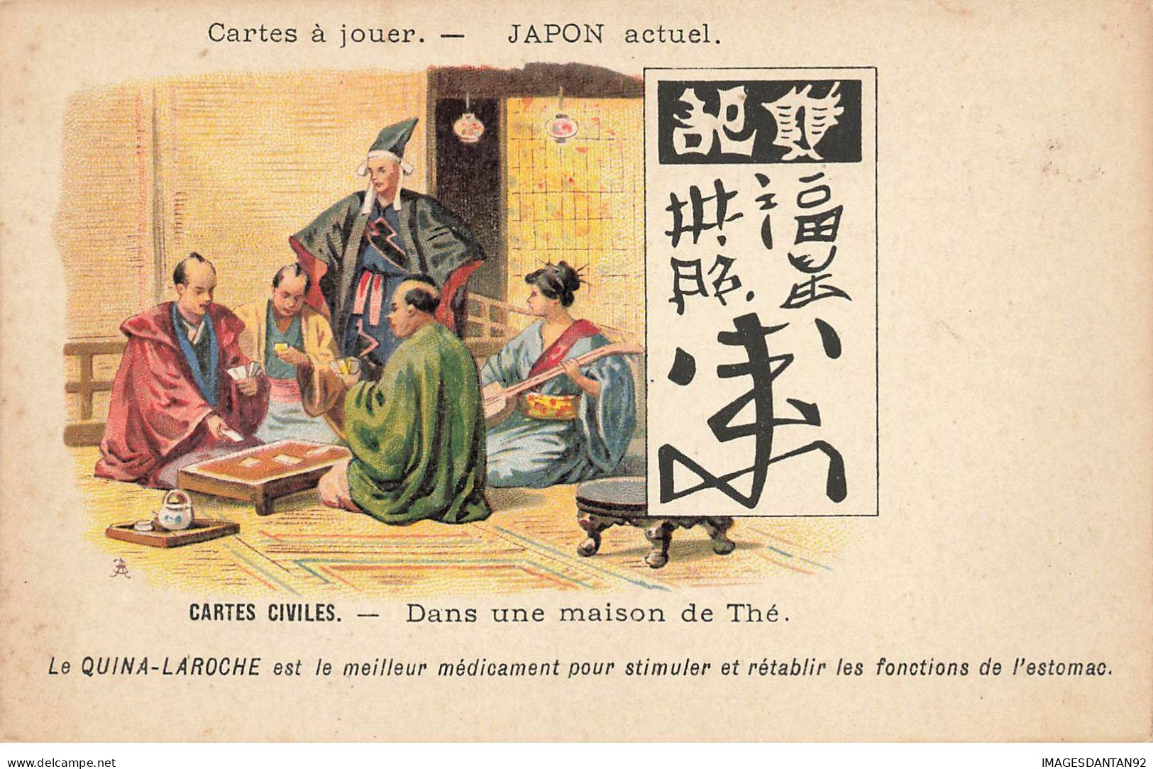 JAPON #SAN47484 CARTES A JOUER JAPON ACTUEL CARTES CIVILES DANS UNE MAISON DE THE - Andere & Zonder Classificatie