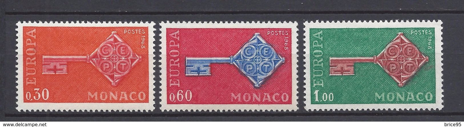 Monaco - YT N° 749 à 751 ** - Neuf Sans Charnière - 1968 - Ungebraucht