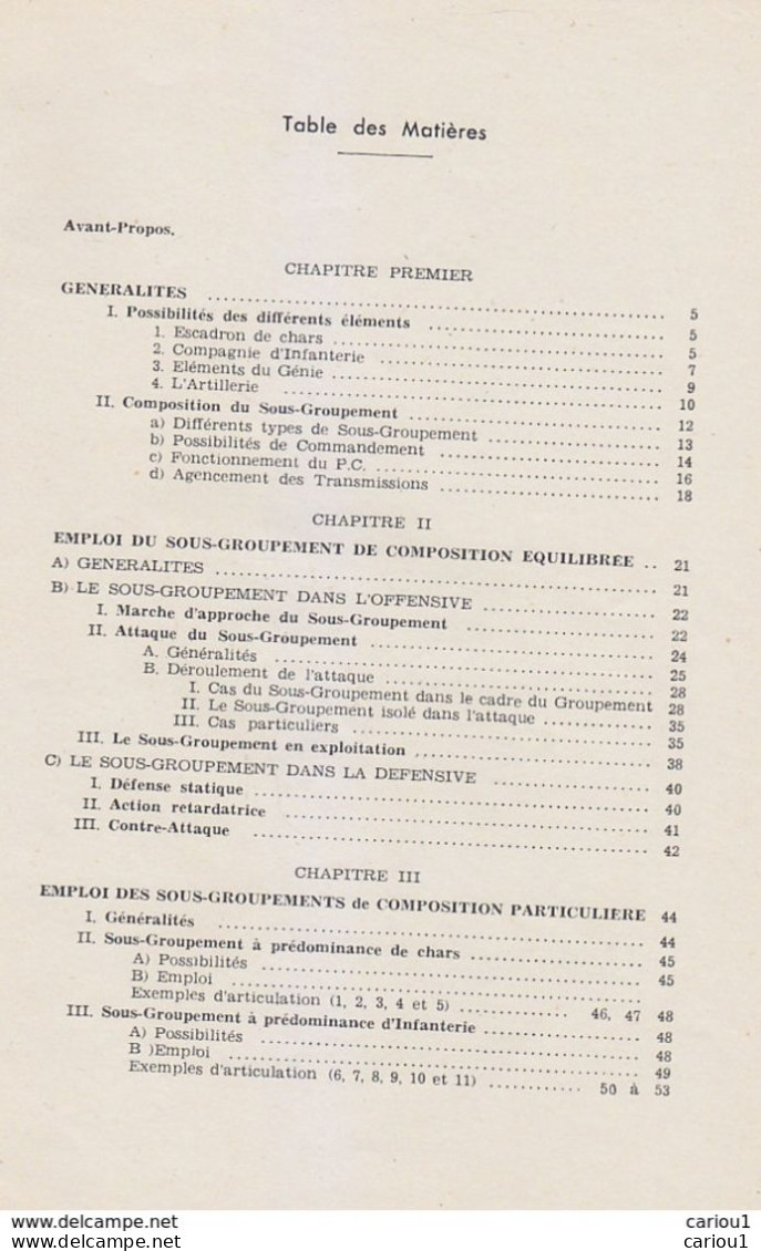 C1  Ecole Cavalerie SAUMUR Le SOUS GROUPEMENT BLINDE 1954 Tirage Limite 2000 Exemplaires PORT INCLUS FRANCE - Autres & Non Classés