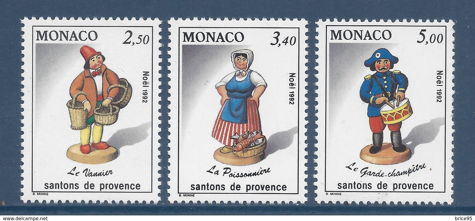 Monaco - YT N° 1846 à 1848 ** - Neuf Sans Charnière - 1992 - Ungebraucht