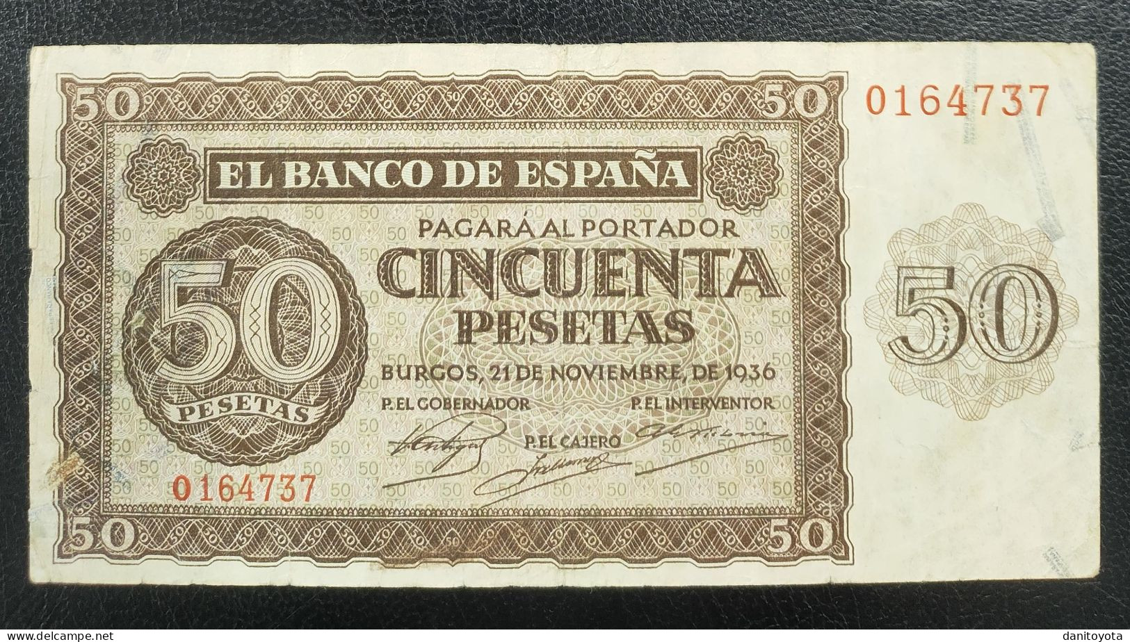 ESPAÑA. EDIFIL 420 A.  50 PTAS 21 DE NOVIEMBRE DE 1936 CONSERVACIÓN BC+ - 50 Pesetas