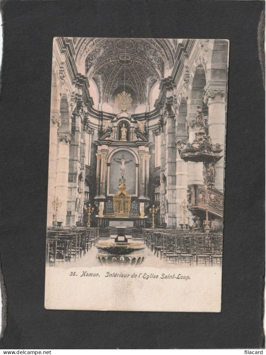 128216         Belgio,      Namur,   Interieur  De L"Eglise  Saint-Loup,   NV(scritta) - Namur
