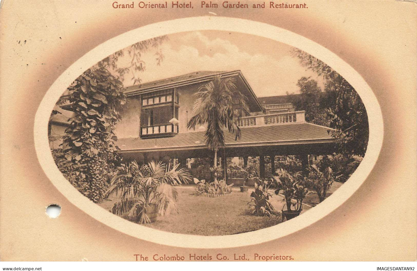 SRI LANKA #MK49063 THE COLOMBO GRAND ORIENTAL HOTEL PALM GARDEN AND RESTAURANT - Sri Lanka (Ceilán)