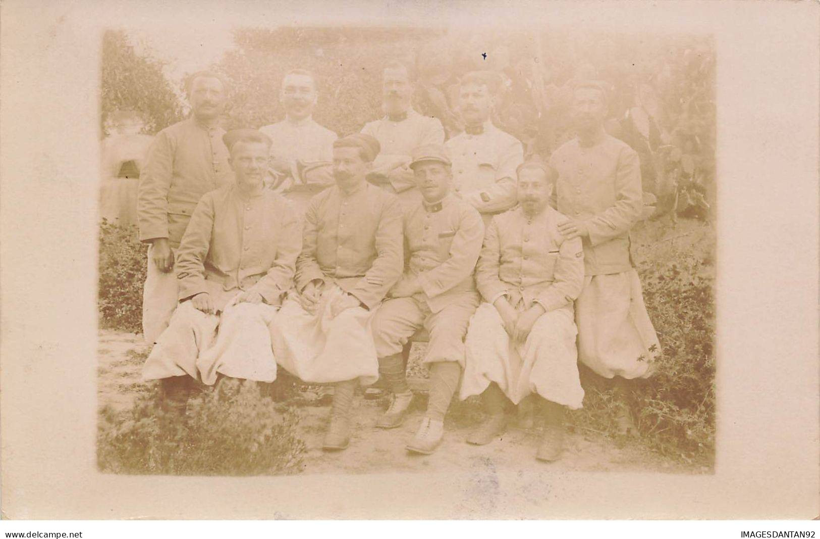 TUNISIE #FG53167 HADJEB EL AIOUN REGIMENT MILITAIRE DANS LE CAMP CARTE PHOTO 1916 - Túnez