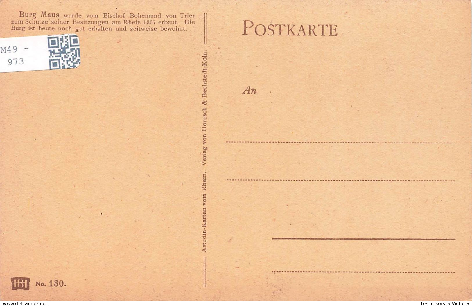 PEINTURES & TABLEAUX - Burg Maus - Carte Postale Ancienne - Malerei & Gemälde