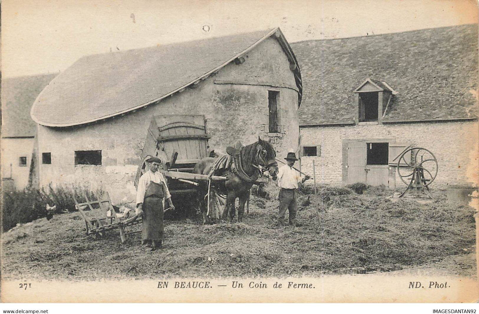 AGRICULTURE #MK52691 EN BEAUCE UN COIN DE FERME ATTELAGE - Granja