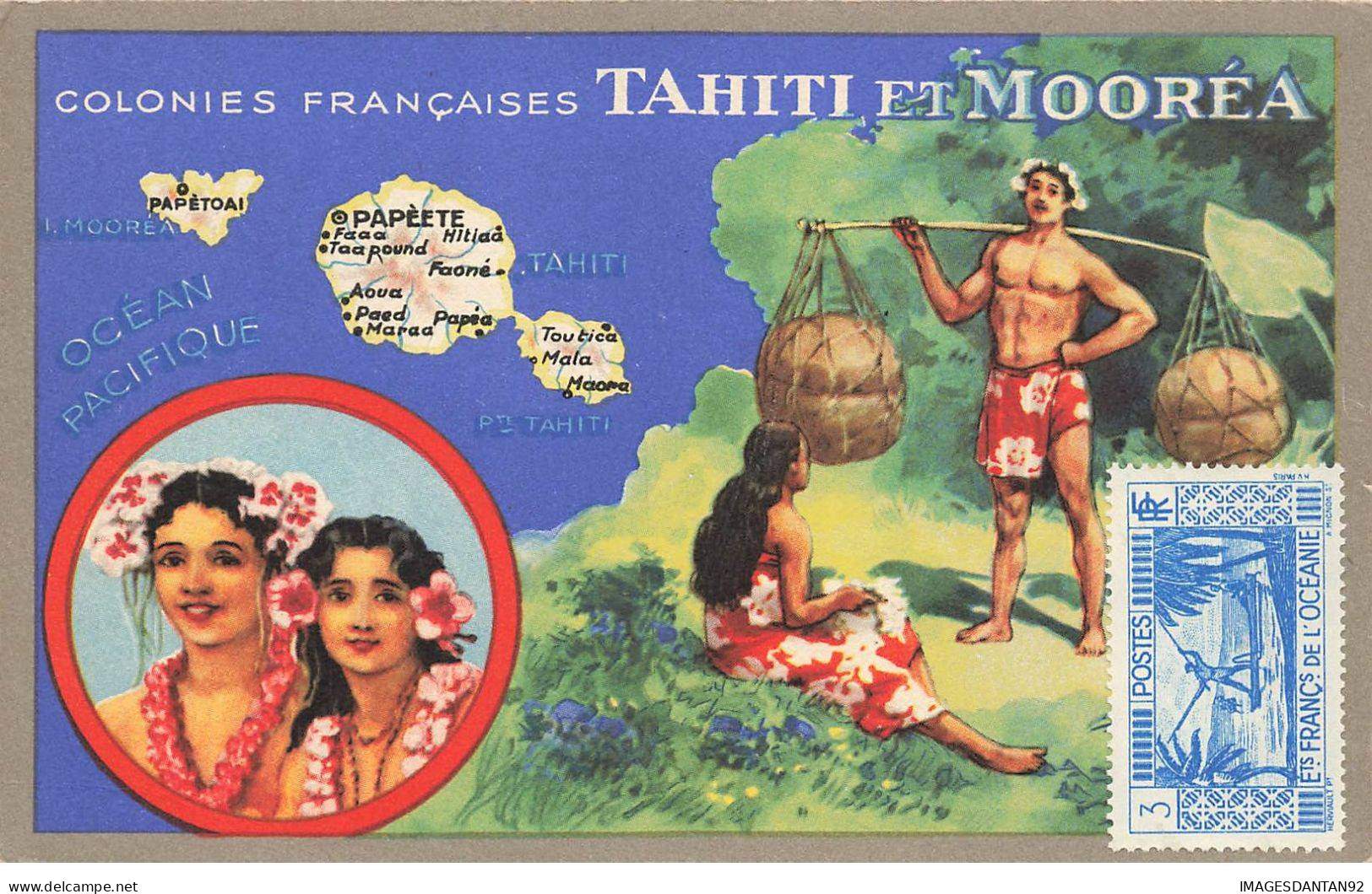 TAHITI #MK52638 LES COLONIES FRANCAISES PLAN METIER PORTEUR - Tahiti
