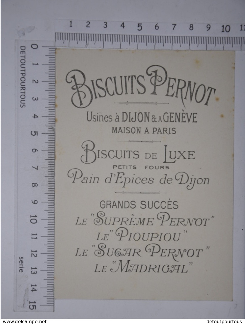 Chromo Image Des BISCUITS PERNOT De DIJON Illustration Arlésienne Chromolithographie COURBE ROUZET à DOLE DU JURA - Pernot