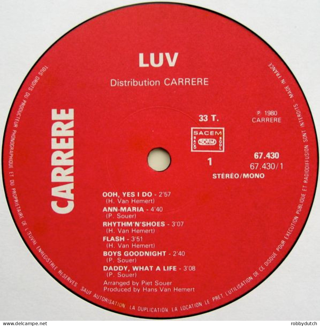 * LP *  LUV'  - TRUE LUV' (Incl. One More Little Kissy) (France 1980) - Disco, Pop