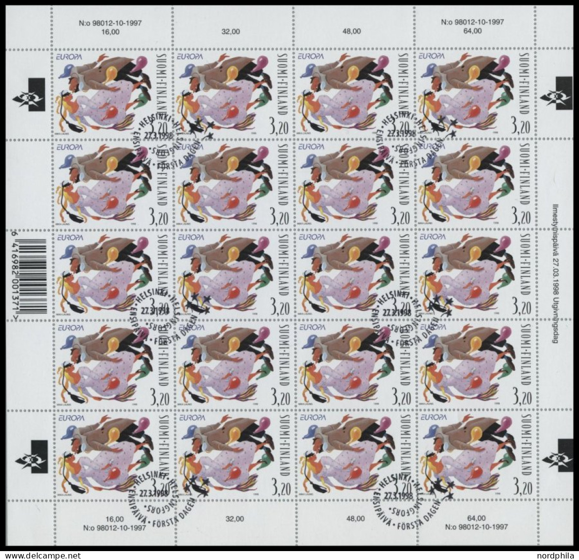 FINNLAND 1432/3KB O, 1998, Nationale Feste Und Feiertage In Kleinbogen, Pracht, Mi. 70.- - Used Stamps