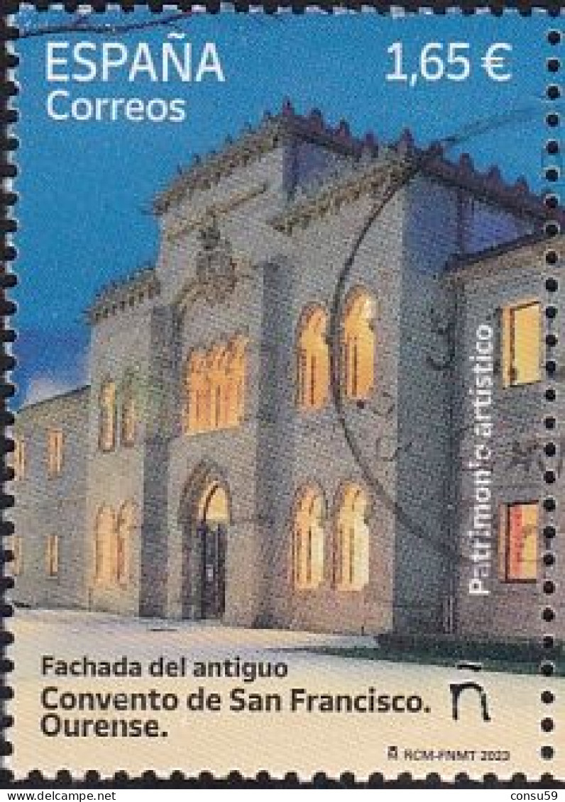 2023-ED. 5649 - Patrimonio Artístico. Fachada Del Antiguo Convento De San Francisco. Ourense - USADO - Used Stamps