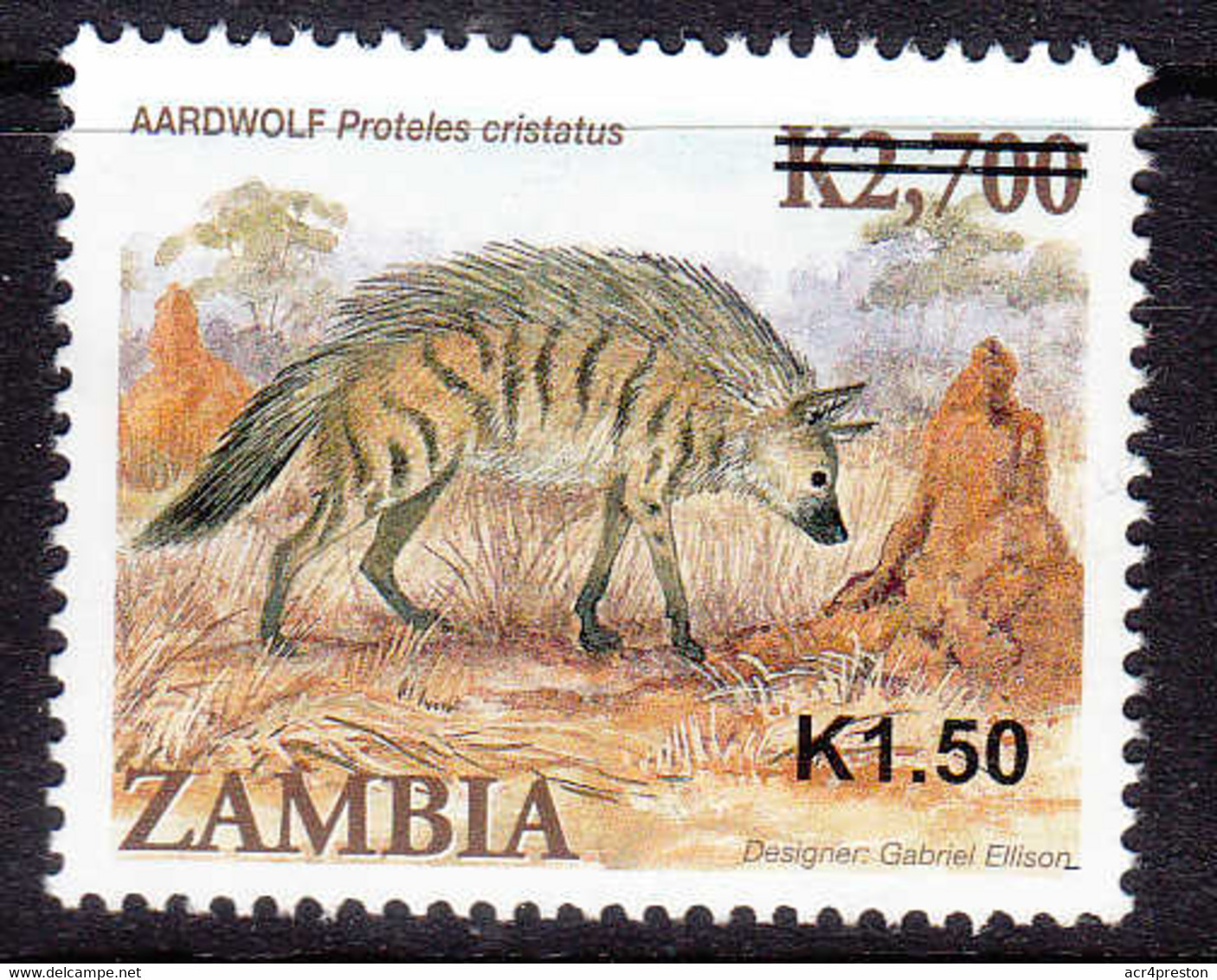 Zm1094 ZAMBIA 2013, SG 1094 New Currency K1.50 On K2,700 Animals  MNH - Zambia (1965-...)