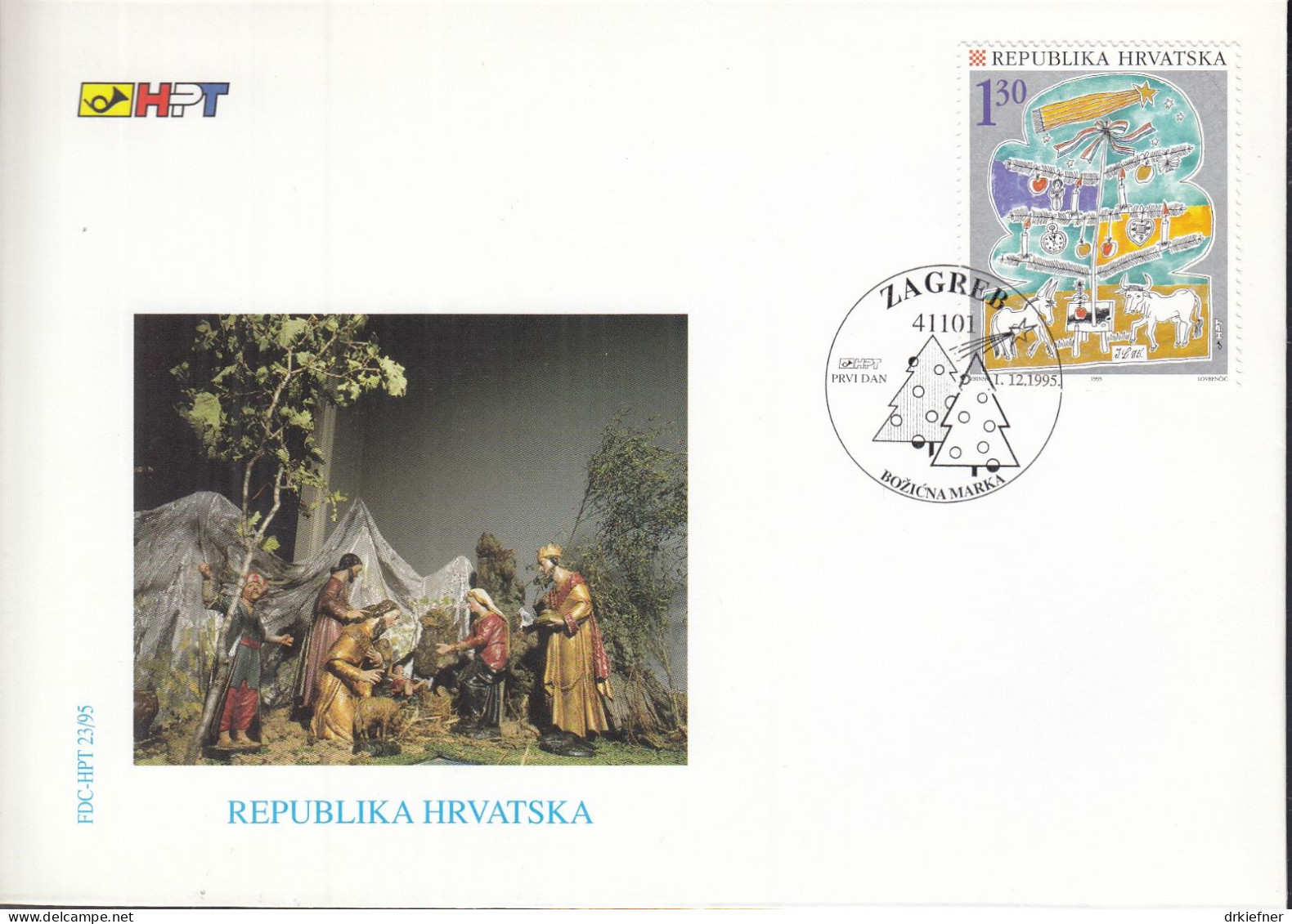 KROATIEN  353, FDC, Weihnachten, 1995 - Kroatien