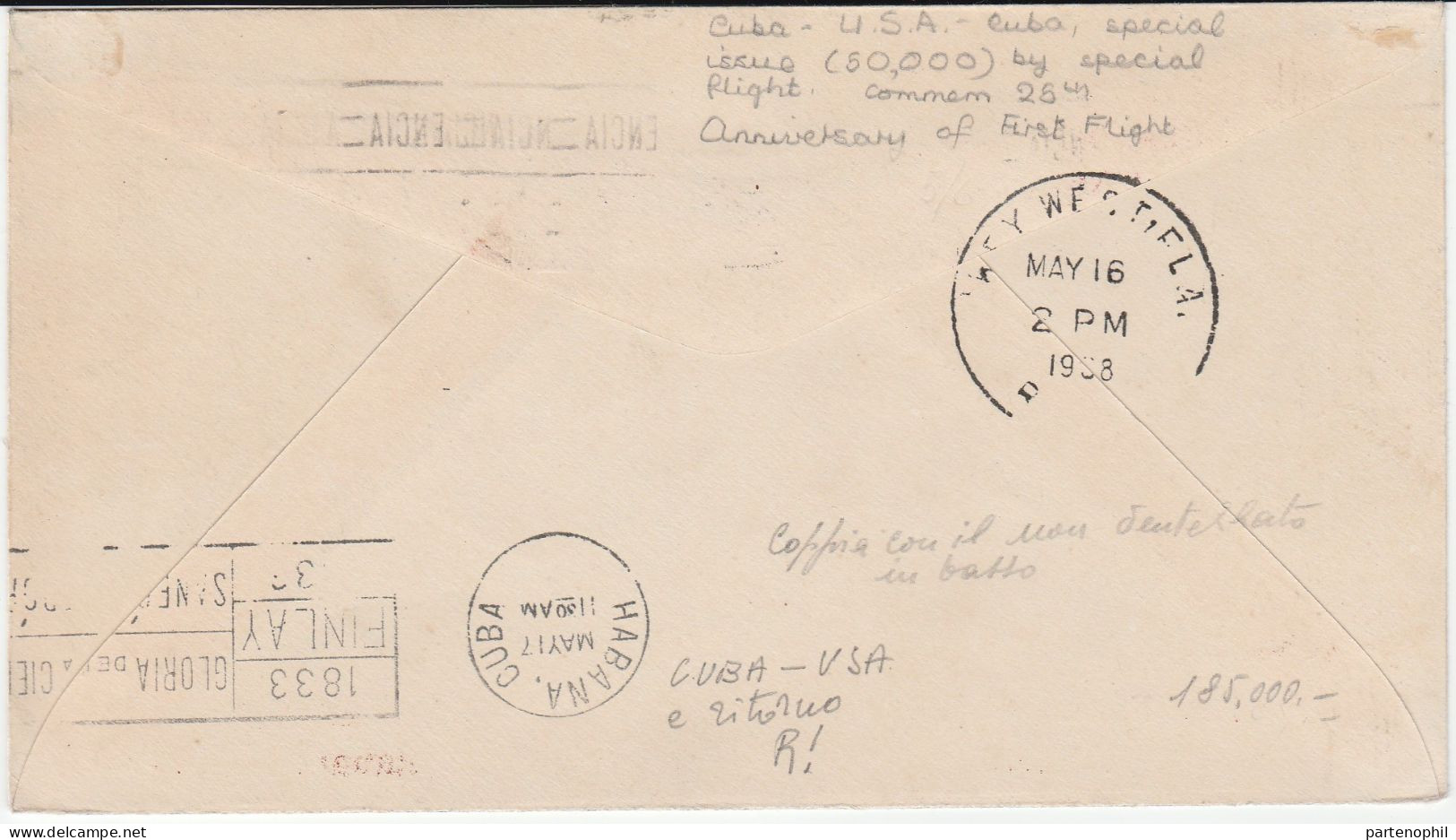 Republica De Cuba Kuba 1938  - Postal History  Postgeschichte - Storia Postale - Histoire Postale - Lettres & Documents