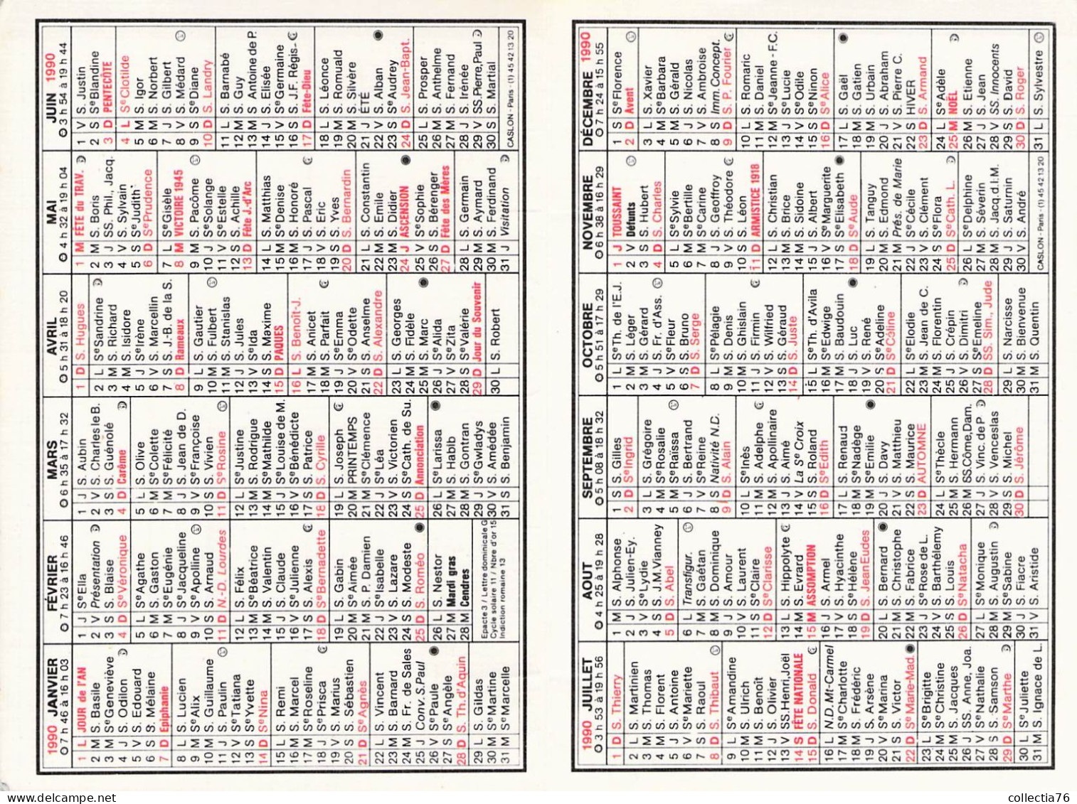 VIEUX PAPIERS CALENDRIER PETIT FORMAT 1990 FLEURS - Petit Format : 1981-90