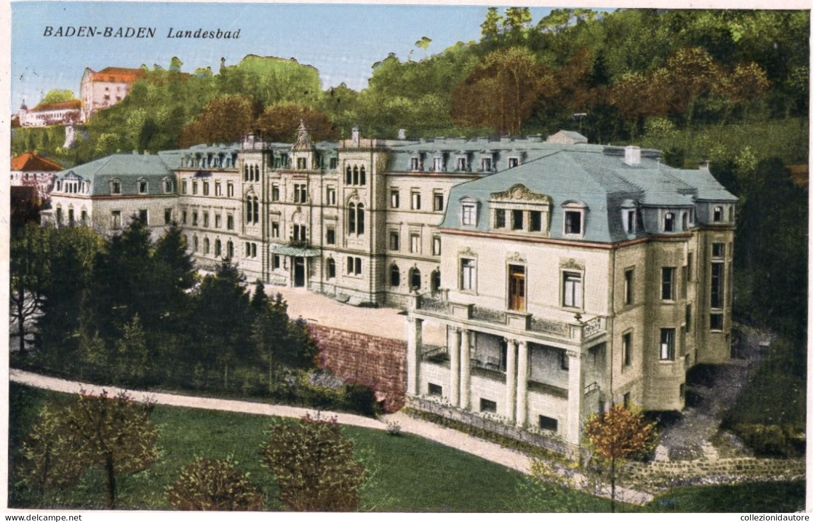 BADEN-BADEN - LANDESBAD - CARTOLINA FP SPEDITA NEL 1941 - Baden-Baden