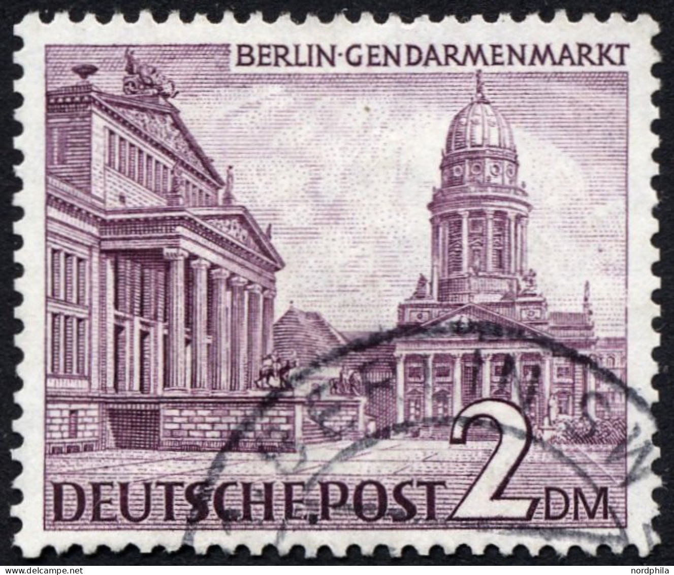 BERLIN 58X O, 1949, 2 DM Bauten, Wz. 1X, Pracht, Mi. 300.- - Used Stamps