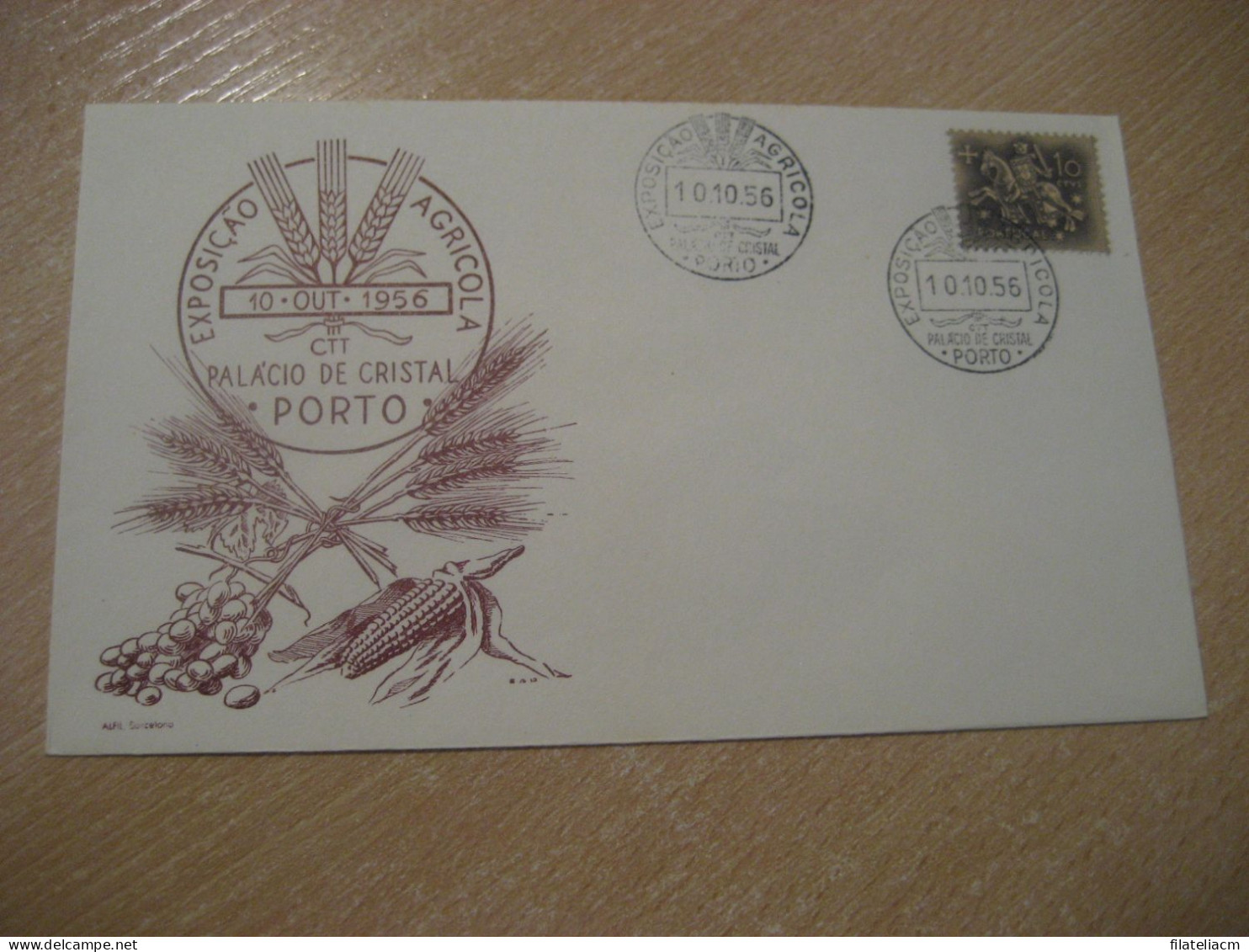 PORTO 1956 Expo Agricola Agriculture Cancel Cover PORTUGAL - Agricoltura