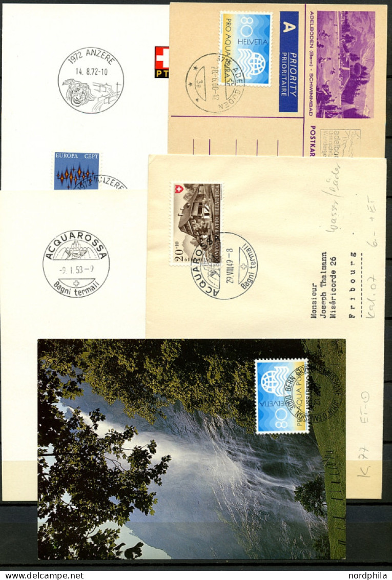 SAMMLUNGEN 527 BRIEF, Schweiz Ab Ca. 1949, Sammlung Von 90 Belegen Alle Bezug Auf Wasserwirtschaft, Seen, Flüsse Und The - Verzamelingen