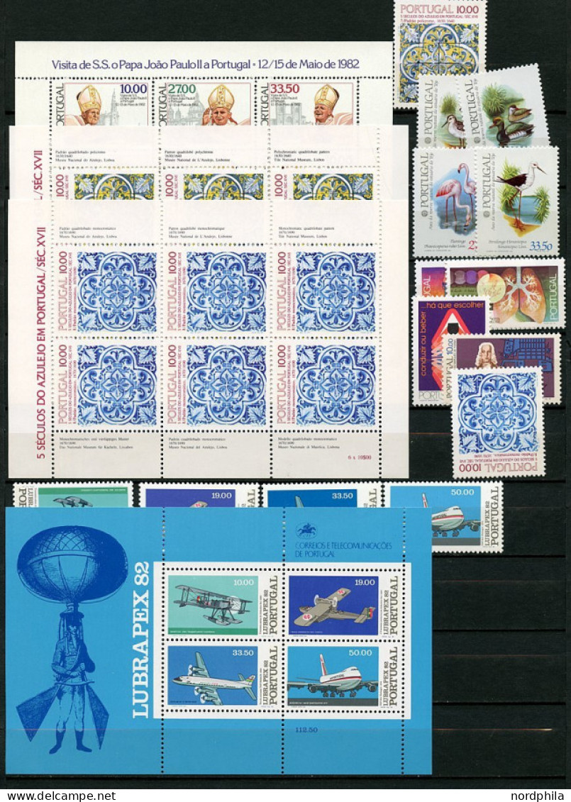 SAMMLUNGEN, LOTS 1552-1644 **, Portugal 19782/84, Mi.Nr. 1552-1644, 1982, 1983 Und 1984 Komplett Postfrisch Mit Dem Klei - Collections