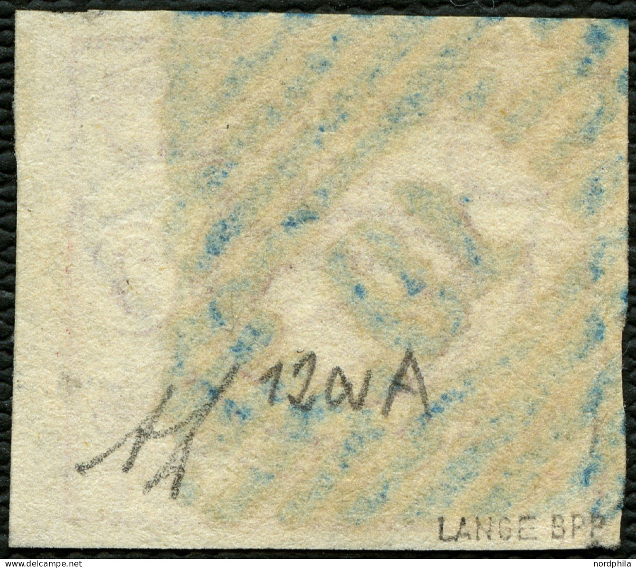 BRAUNSCHWEIG 12Aa O, 1862, 3 Sgr. Rosa, Mit Blauem Nummernstempel 19 (Harzburg), Pracht, Gepr. Lange. Mi. 280,- - Brunswick