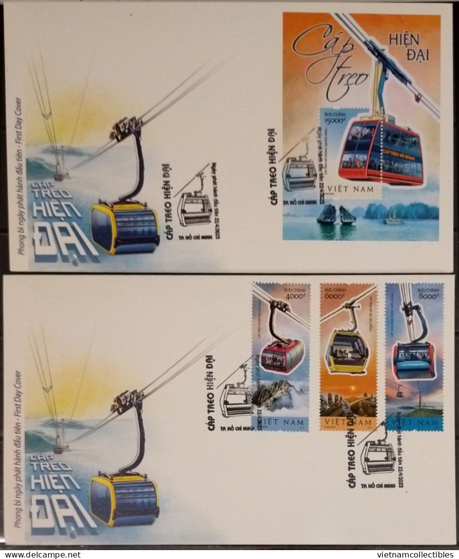 FDC Viet Nam Vietnam With Perf Stamps & Souvenir Sheets 2023 : Modern Cables / Cable (Ms1174) - Viêt-Nam