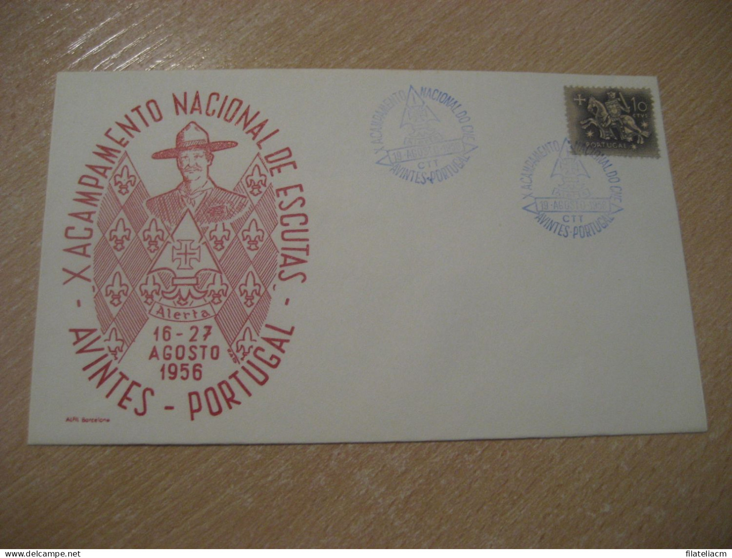 AVINTES 1956 Acampamento Scout Scouting Boy Scouts Cancel Cover PORTUGAL - Briefe U. Dokumente