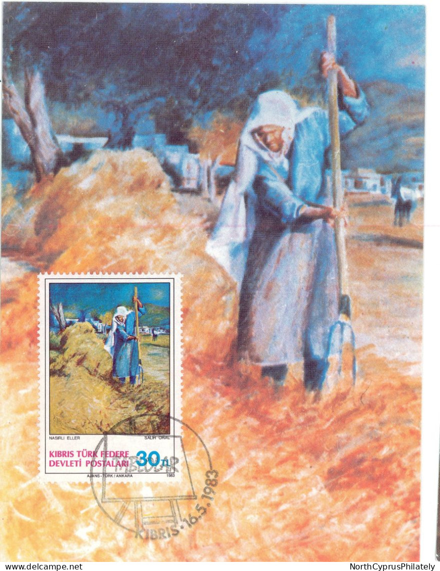 Turkish Cyprus Zypern Chypre Cipro " 1980 Art Painting " Maximum Card - Sonstige & Ohne Zuordnung