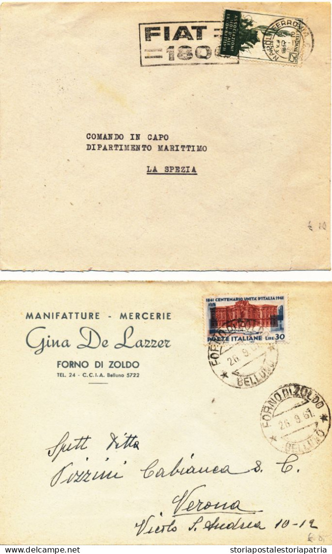 1948/60 REPUBBLICA LOTTO DI 86 BUSTE CON SINGOLI ISOLATI COMMEMORATIVI