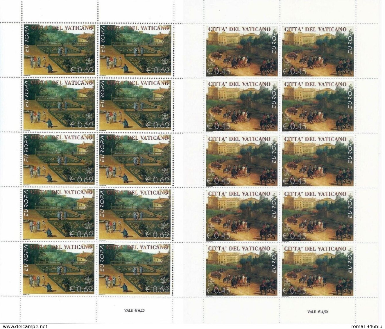 VATICANO 2004 EUROPA 2 MINIFOGLI ** MNH - Blocs & Feuillets