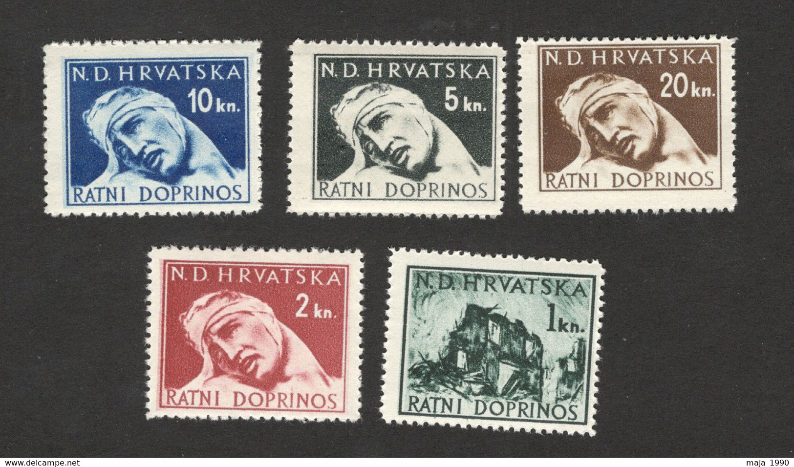 CROATIA-NDH-MNH** Set-Tax Stamp-War Victims-1944. - Croatia