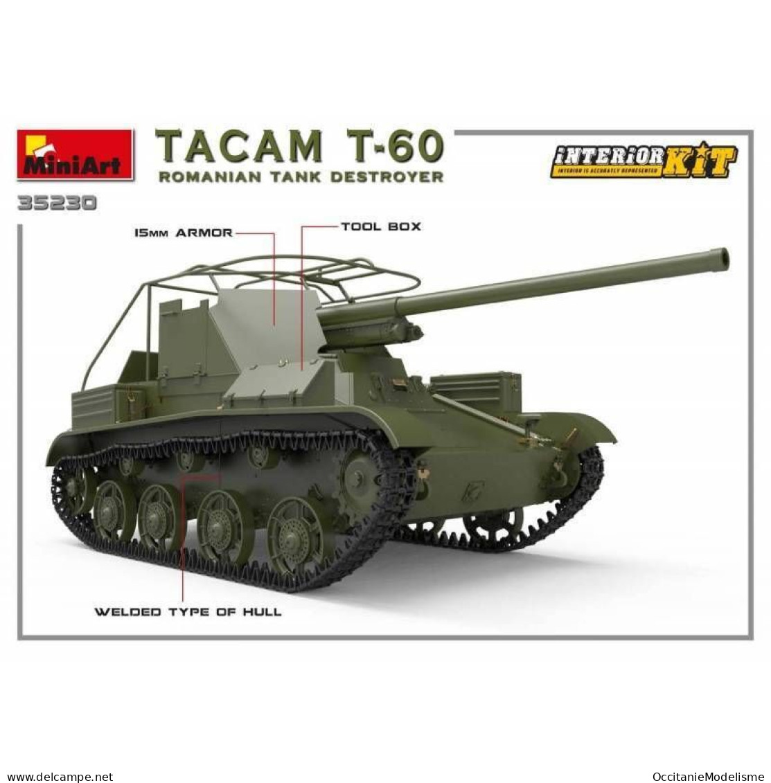 Miniart - CHAR TACAM T-60 Romanian tank destroyer maquette réf. 35230 Neuf NBO 1/35