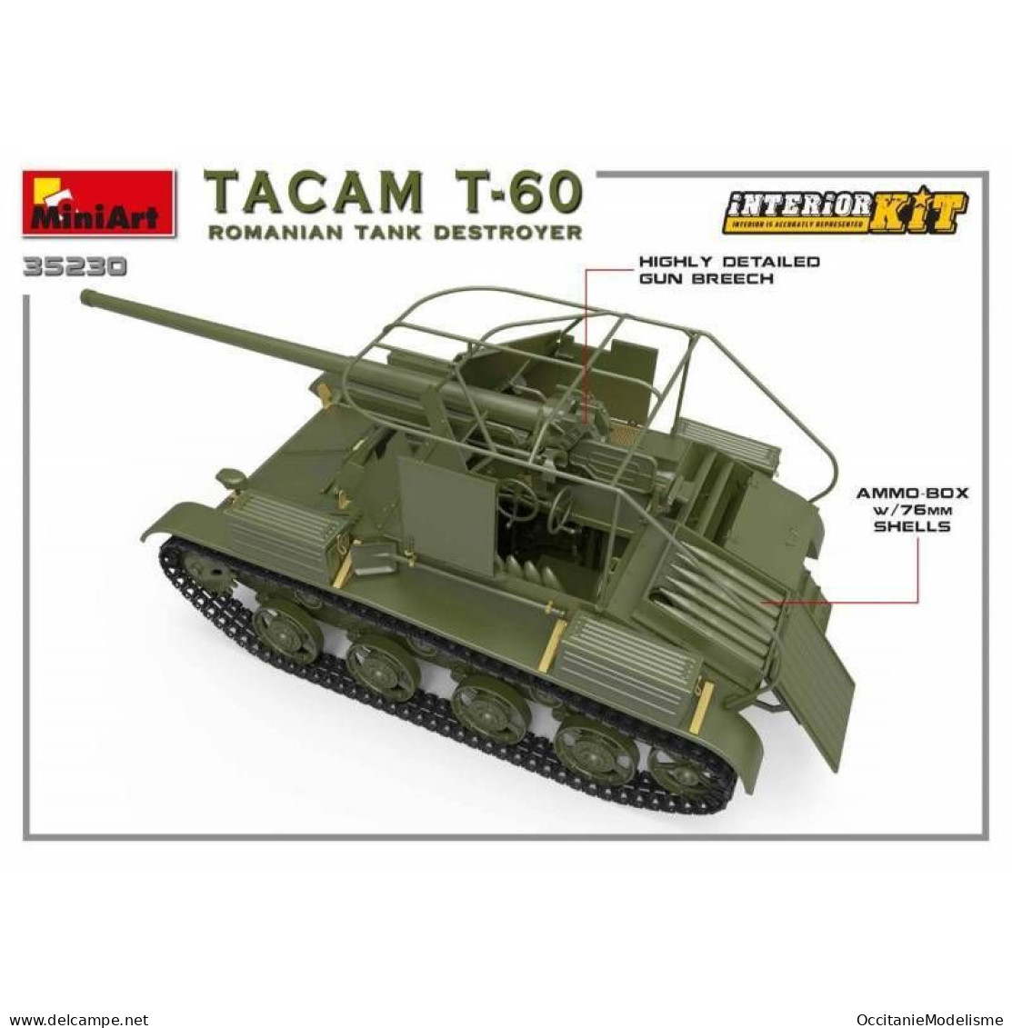 Miniart - CHAR TACAM T-60 Romanian tank destroyer maquette réf. 35230 Neuf NBO 1/35