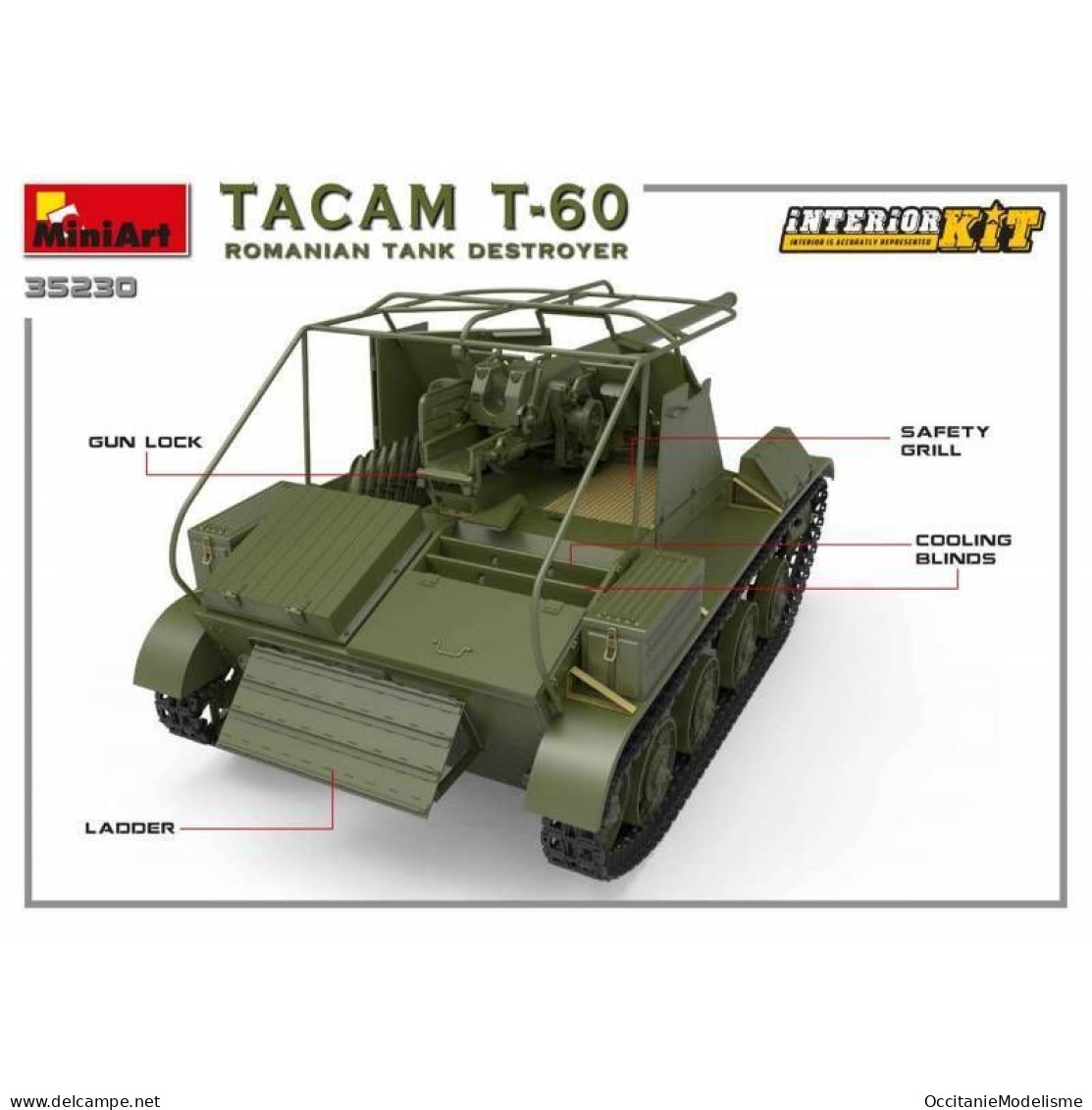 Miniart - CHAR TACAM T-60 Romanian tank destroyer maquette réf. 35230 Neuf NBO 1/35