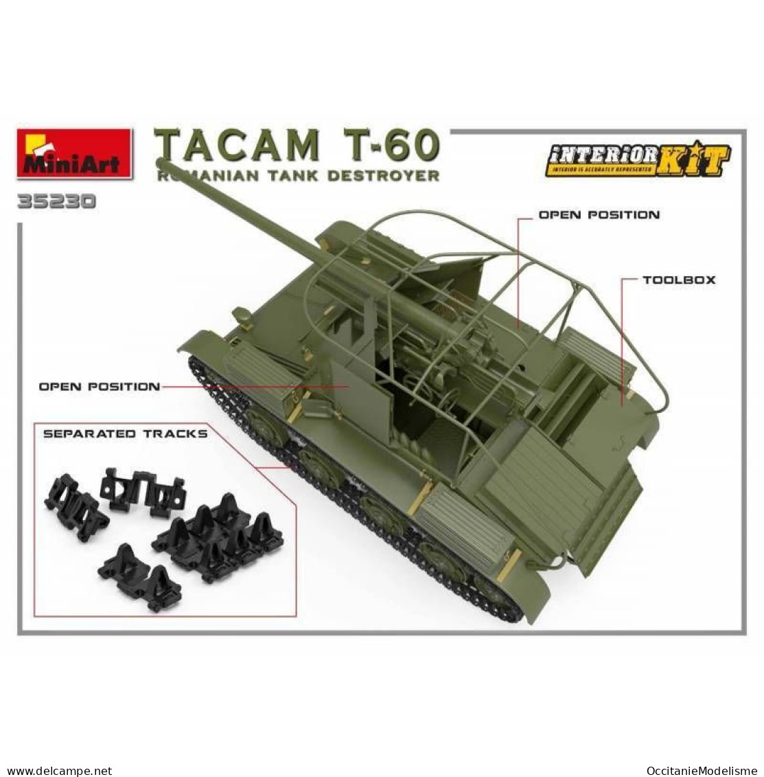 Miniart - CHAR TACAM T-60 Romanian tank destroyer maquette réf. 35230 Neuf NBO 1/35