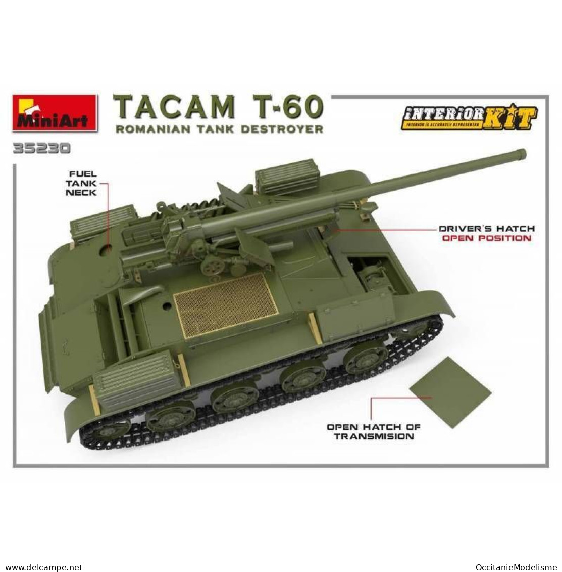 Miniart - CHAR TACAM T-60 Romanian tank destroyer maquette réf. 35230 Neuf NBO 1/35